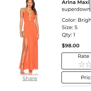 Superdown Vibrant Maxi Dress in Orange